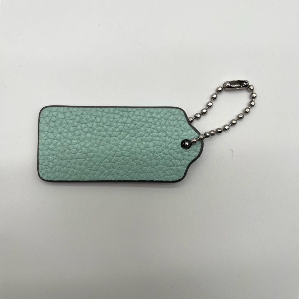 COACH Baby Blue Leather Hang Tag - Picture 4 of 4
